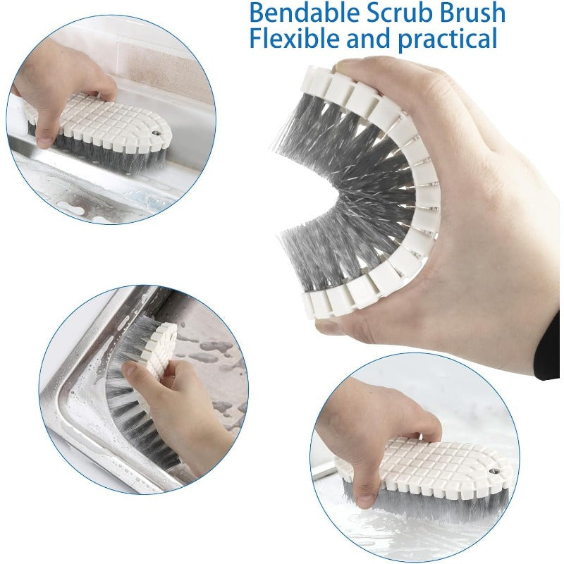 Multi-purpose Cleaning Brush Set, with Various Brushes, Plastic Reusable Kitchen and Bathroom Household Brush Set, Suitable for Plates, Bottles, Cups, Bathrooms, Shoes, Cleaning Tools
