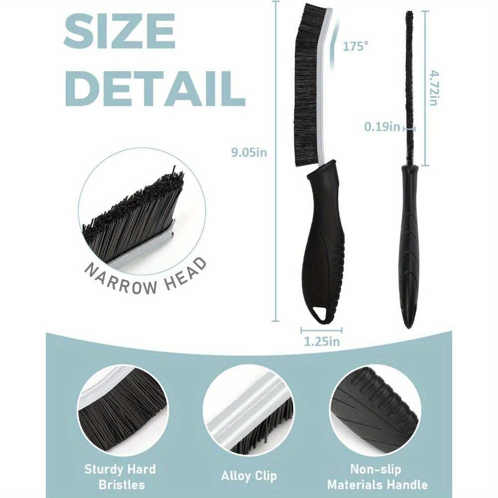 3\u002F6pcs Cleaning Brush - Hard Bristle Crevice Cleaning Brush, Multifunctional Gap Scrub Brush, Home Essentials, Bathroom Cleaner Tools For Household Use, Kitchen, Window, Faucets, Toilet, Grout, Car