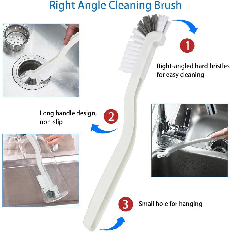 Multi-purpose Cleaning Brush Set, with Various Brushes, Plastic Reusable Kitchen and Bathroom Household Brush Set, Suitable for Plates, Bottles, Cups, Bathrooms, Shoes, Cleaning Tools