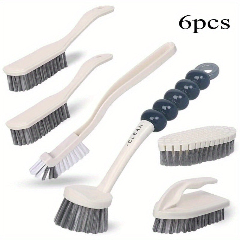 Multi-purpose Cleaning Brush Set, with Various Brushes, Plastic Reusable Kitchen and Bathroom Household Brush Set, Suitable for Plates, Bottles, Cups, Bathrooms, Shoes, Cleaning Tools