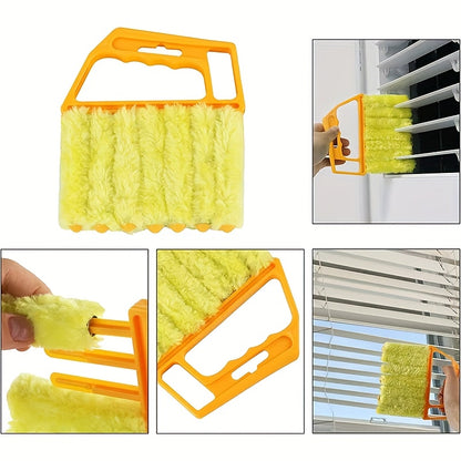 Blind Cleaner Duster Tool Back To School Supplies Blinds Cleaning Brush Handheld Mini Duster Brush Vent Blinds Cleaner Cloth Brush 7-Finger Dusting Cleaner Tool For Air Conditioner, Car Air Outlets, Cleaning Supplies
