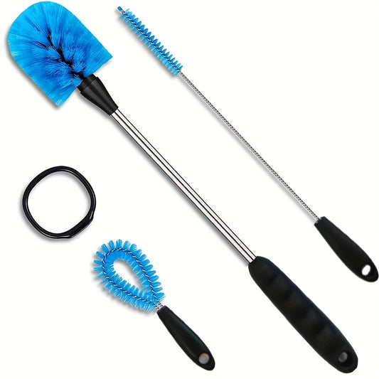 A Set of Multi-Functional 3-In-1 Cleaning Brush Bottle Brush Set - Suitable for Thin-Neck Bottles, Sports Water Bottles, Coffee Cups, Therm Flasks, Straw Cups. All-Around Cleaning.