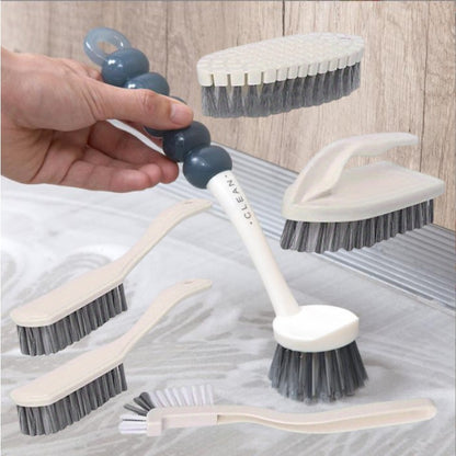 Multi-purpose Cleaning Brush Set, with Various Brushes, Plastic Reusable Kitchen and Bathroom Household Brush Set, Suitable for Plates, Bottles, Cups, Bathrooms, Shoes, Cleaning Tools