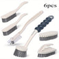 Multi-purpose Cleaning Brush Set, with Various Brushes, Plastic Reusable Kitchen and Bathroom Household Brush Set, Suitable for Plates, Bottles, Cups, Bathrooms, Shoes, Cleaning Tools